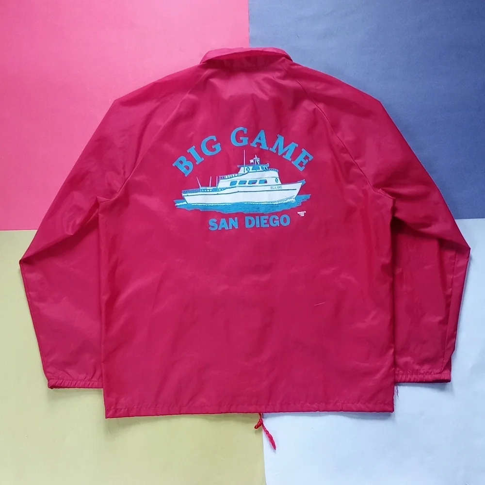 Vintage 1990 KING LOUIE BIG GAME Boat San Diego Button-Up Jacket Unisex - Picture 10 of 12